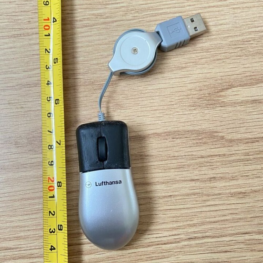 - Lufthansa German airline plane small mini travel USB MOUSE portable & rare